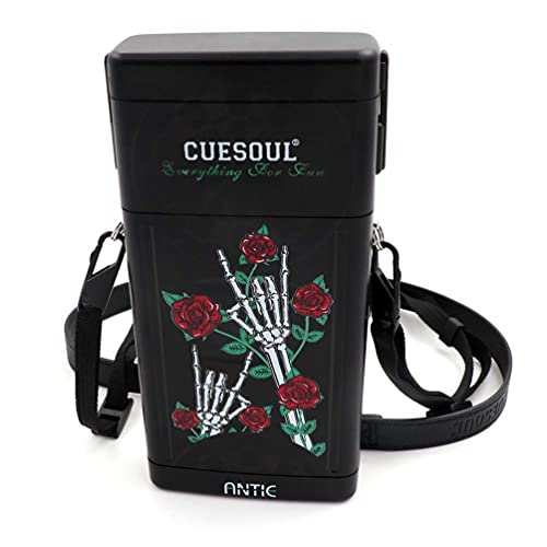 CUESOUL ANTIE Black Dart Case Hart, hält 6 Steel Tip Darts/Soft Tip Darts & Extra Dart Tips, Shafts & Flights, Durable Use von CUESOUL