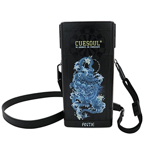 CUESOUL ANTIE Hard Dart Case, Hält 6 Steeldarts/Soft Tip Darts und zusätzliches Zubehör, mit Vier mythologischen Symbolen, langlebig CUESOUL ANTIE Hard Dart Case, Hält 6 Steeldarts/Soft Tip Darts und zusätzliches Zubehör, mit Vier mythologischen Symbolen, langlebig von CUESOUL