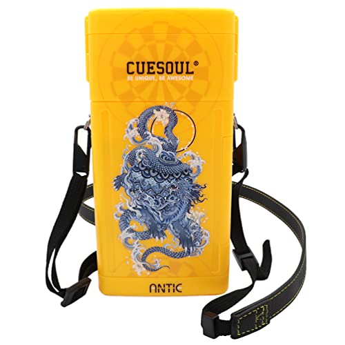 CUESOUL ANTIE Hard Dart Case, Hält 6 Steeldarts/Soft Tip Darts und zusätzliches Zubehör, mit Vier mythologischen Symbolen, langlebig CUESOUL ANTIE Hard Dart Case, Hält 6 Steeldarts/Soft Tip Darts und zusätzliches Zubehör, mit Vier mythologischen Symbolen, langlebig von CUESOUL