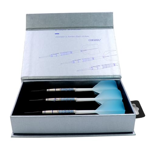 CUESOUL Blue GEM Stone 19g Weichspitze 90% Wolfram Dart Set mit Gleichmäßigkeit Titanschicht und Gradientenfarbe ROST-Flüge CUESOUL Blue GEM Stone 19g Weichspitze 90% Wolfram Dart Set mit Gleichmäßigkeit Titanschicht und Gradientenfarbe ROST-Flüge von CUESOUL