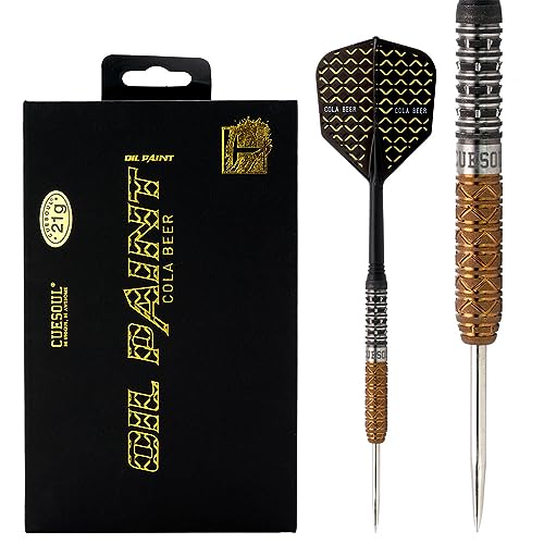 CUESOUL COLA Beer 21g Steel Tip 90% Tungsten Dart Set mit Ölfarbe Finished und vereinheitlichenden ROST Flights CUESOUL COLA Beer 21g Steel Tip 90% Tungsten Dart Set mit Ölfarbe Finished und vereinheitlichenden ROST Flights von CUESOUL