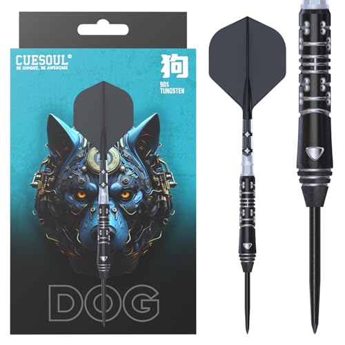 CUESOUL Chinese Zodiac Dog 22g Dart-Set mit Stahlspitze und 90% Wolfram, mit Titanbeschichtung und integriertem ROST T19-Flight CUESOUL Chinese Zodiac Dog 22g Dart-Set mit Stahlspitze und 90% Wolfram, mit Titanbeschichtung und integriertem ROST T19-Flight von CUESOUL
