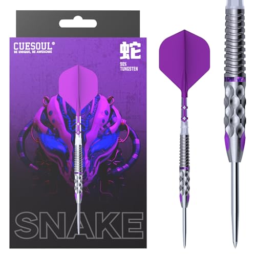 CUESOUL Chinese Zodiac Snake 21g Steel Tip 90% Wolfram Dart-Set mit Titanbeschichtung und Integrierter ROST T19-Flight CUESOUL Chinese Zodiac Snake 21g Steel Tip 90% Wolfram Dart-Set mit Titanbeschichtung und Integrierter ROST T19-Flight von CUESOUL
