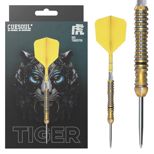 CUESOUL Chinese Zodiac Tiger 23g Steel Tip 90% Wolfram Dart-Set mit Titanbeschichtung und integriertem ROST T19 Flight CUESOUL Chinese Zodiac Tiger 23g Steel Tip 90% Wolfram Dart-Set mit Titanbeschichtung und integriertem ROST T19 Flight von CUESOUL
