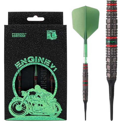 CUESOUL Engine V1 Dartset mit weicher Spitze, 21 g, 90% Wolfram, mit Ölfarbe lackiert und vereinheitlichendem ROST T19 Carbon Flight CUESOUL Engine V1 Dartset mit weicher Spitze, 21 g, 90% Wolfram, mit Ölfarbe lackiert und vereinheitlichendem ROST T19 Carbon Flight von CUESOUL