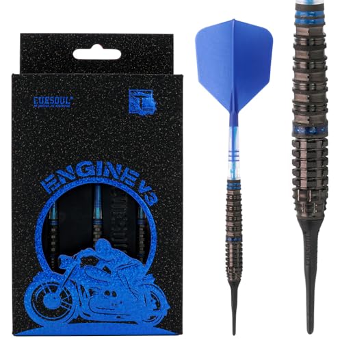 CUESOUL Engine V3 Dartset mit weicher Spitze, 20 g, 90% Wolfram, mit Ölfarbe lackiert und vereinheitlichendem ROST T19 Carbon Flight CUESOUL Engine V3 Dartset mit weicher Spitze, 20 g, 90% Wolfram, mit Ölfarbe lackiert und vereinheitlichendem ROST T19 Carbon Flight von CUESOUL