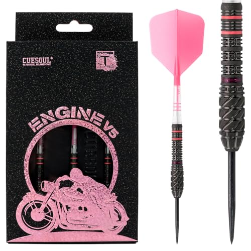 CUESOUL Engine V5 23g Stahlspitze, 90% Wolfram-Dart-Set mit Ölfarbe und vereinheitlichendem ROST T19 Carbon Flight CUESOUL Engine V5 23g Stahlspitze, 90% Wolfram-Dart-Set mit Ölfarbe und vereinheitlichendem ROST T19 Carbon Flight von CUESOUL
