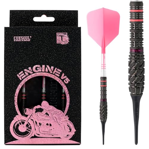 CUESOUL Engine V5 Dartset mit weicher Spitze, 21 g, 90% Wolfram, mit Ölfarbe lackiert und vereinheitlichendem ROST T19 Carbon Flight CUESOUL Engine V5 Dartset mit weicher Spitze, 21 g, 90% Wolfram, mit Ölfarbe lackiert und vereinheitlichendem ROST T19 Carbon Flight von CUESOUL
