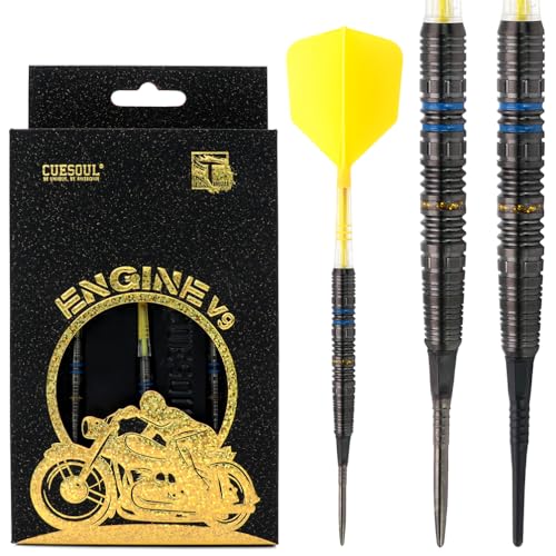 CUESOUL Engine V9 20g Stahlspitze,90% Wolfram-Dart-Set mit GEM Stone-Finish und vereinheitlichendem ROST T19 Carbon Flight CUESOUL Engine V9 20g Stahlspitze,90% Wolfram-Dart-Set mit GEM Stone-Finish und vereinheitlichendem ROST T19 Carbon Flight von CUESOUL