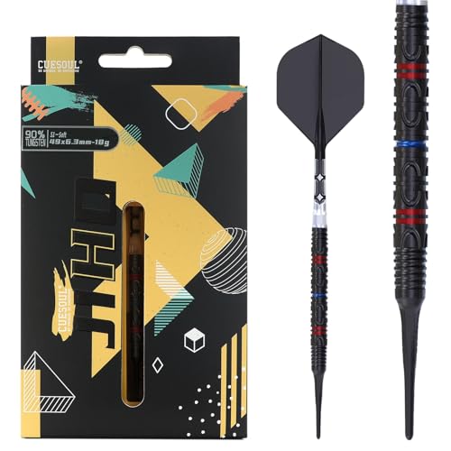 CUESOUL JIHO S1 Dartset mit weicher Spitze,18g,90% Wolfram,mit titanbeschichtetem und vereinheitlichendem ROST T19 Flight CUESOUL JIHO S1 Dartset mit weicher Spitze,18g,90% Wolfram,mit titanbeschichtetem und vereinheitlichendem ROST T19 Flight von CUESOUL