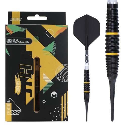 CUESOUL JIHO S2 19g Soft Tip 90% Tungsten Dartset mit Titanbeschichtung und vereinheitlichendem ROST T19 Flight CUESOUL JIHO S2 19g Soft Tip 90% Tungsten Dartset mit Titanbeschichtung und vereinheitlichendem ROST T19 Flight von CUESOUL