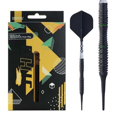 CUESOUL JIHO S4 19g Soft Tip 90% Tungsten Dartset mit Titanbeschichtung und vereinheitlichendem ROST T19 Flight CUESOUL JIHO S4 19g Soft Tip 90% Tungsten Dartset mit Titanbeschichtung und vereinheitlichendem ROST T19 Flight von CUESOUL