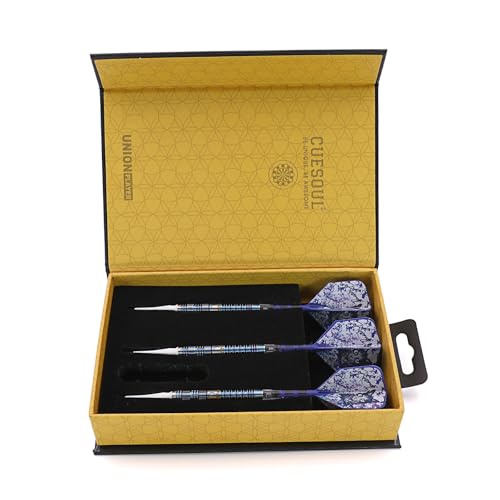 CUESOUL Kwong 19,5 g 95% Wolfram Soft Tip Dart Barrels, blau beschichtet von CUESOUL