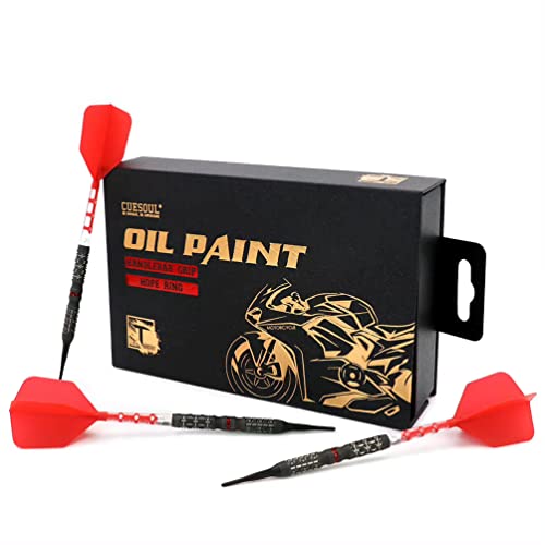 CUESOUL LENKERGRIFF 20 g Soft Tip 90% Tungsten Dart Set mit Ölfarbe und vereinheitlichendem ROST T19 Flight CUESOUL LENKERGRIFF 20 g Soft Tip 90% Tungsten Dart Set mit Ölfarbe und vereinheitlichendem ROST T19 Flight von CUESOUL