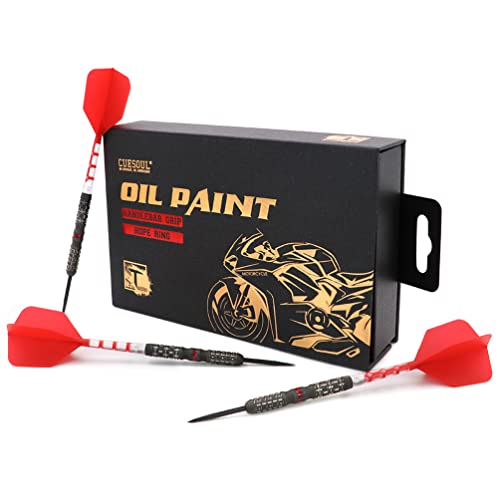 CUESOUL LENKERGRIFF 22 g Stahlspitze 90% Tungsten Dart-Set mit Ölfarbe und vereinheitlichendem ROST T19 Flight CUESOUL LENKERGRIFF 22 g Stahlspitze 90% Tungsten Dart-Set mit Ölfarbe und vereinheitlichendem ROST T19 Flight von CUESOUL