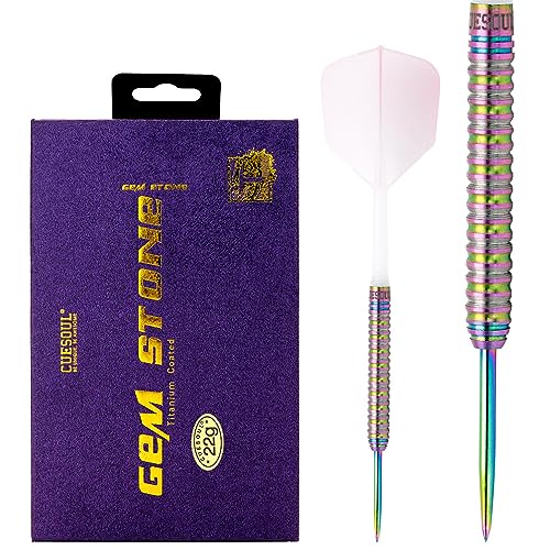 CUESOUL PINK GEM Stone 22g Stahlspitze 90% Tungsten Dart-Set mit Titanium-Beschichtung und Farbverlauf ROST Flights CUESOUL PINK GEM Stone 22g Stahlspitze 90% Tungsten Dart-Set mit Titanium-Beschichtung und Farbverlauf ROST Flights von CUESOUL