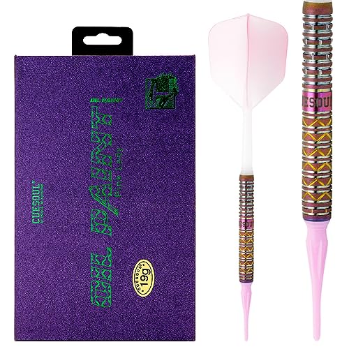CUESOUL PINK Lady Cocktail 19g Soft Tip 90% Tungsten Dart Set mit Ölfarbe Finish und Farbverlauf ROST Flights CUESOUL PINK Lady Cocktail 19g Soft Tip 90% Tungsten Dart Set mit Ölfarbe Finish und Farbverlauf ROST Flights von CUESOUL