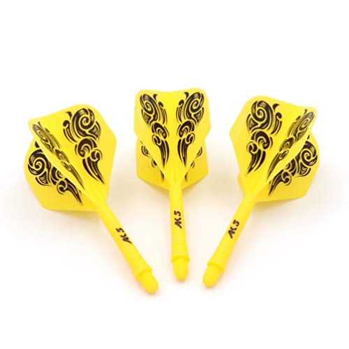 CUESOUL ROST Integrierte Dartpfeile Schäfte und Darts Flights Standardform, 3er Set Unique Designed Pattern (CSAK-57XFY) von CUESOUL