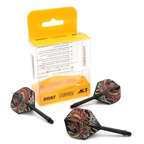 CUESOUL ROST Integrierter Dartschaft und Flights Standardform, mit Design mit Vier mythologischen Symbolen, 3er-Set CUESOUL ROST Integrierter Dartschaft und Flights Standardform, mit Design mit Vier mythologischen Symbolen, 3er-Set von CUESOUL