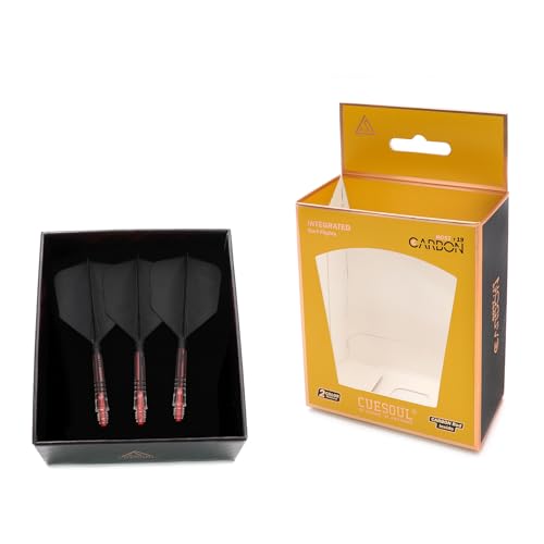 CUESOUL ROST T19 Carbon Integrierter Dartschaft und Flight Big Wing-Form, 3er-Set von CUESOUL