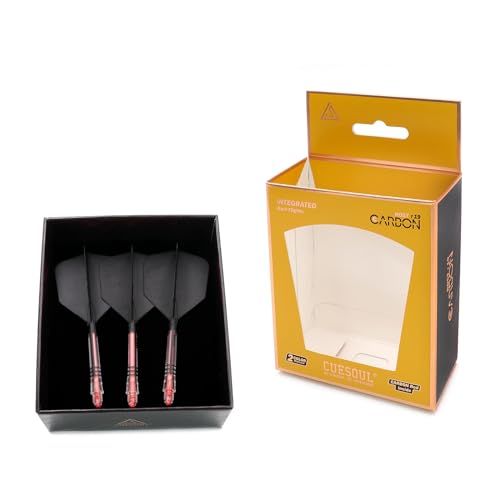 CUESOUL ROST T19 Carbon Integrierter Dartschaft und Flight Big Wing-Form, 3er-Set von CUESOUL