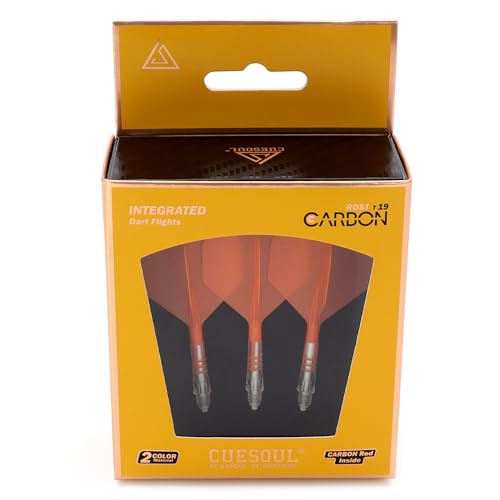 CUESOUL ROST T19 Carbon integrierter Dartschaft und Flight, Standardform, 3er-Set von CUESOUL