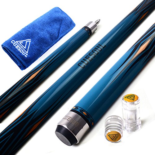CUESOUL SOOCOO Series 58 "19 Unzen 11.5mm Tip Maple-Pool Queue Set mit Gelenk/Wellenschutz und Cue Handtuch CUESOUL SOOCOO Series 58 "19 Unzen 11.5mm Tip Maple-Pool Queue Set mit Gelenk/Wellenschutz und Cue Handtuch von CUESOUL