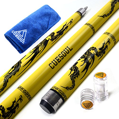 CUESOUL SOOCOO Series 58 "19 Unzen 12.75mm Tip Maple-Pool Queue Set mit Gelenk/Wellenschutz und Cue Handtuch CUESOUL SOOCOO Series 58 "19 Unzen 12.75mm Tip Maple-Pool Queue Set mit Gelenk/Wellenschutz und Cue Handtuch von CUESOUL