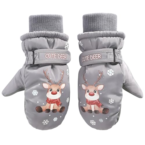 Fausthandschuhe Kinder Fäustlinge Kinder Wasserdicht Warm Fleece Weihnachten Kinder Thermohandschuhe für 1-9 Jahre Winterhandschuhe Kinder Schneehandschuhe Kinder Ski Handschuhe (Grau, S (1-4 Jahre)) Fausthandschuhe Kinder Fäustlinge Kinder Wasserdicht Warm Fleece Weihnachten Kinder Thermohandschuhe für 1-9 Jahre Winterhandschuhe Kinder Schneehandschuhe Kinder Ski Handschuhe (Grau, S (1-4 Jahre)) von CUINIUNAID