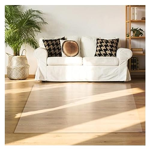 CUNTO 1,5 mm durchsichtiger Läuferteppich aus Vinyl-Kunststoff, Schutzbezug für kurzflorigen Teppich, Matten für Hartholzböden für Wohnzimmer, Schlafzimmer und Küche, 70–150 cm breit, 100–600 cm lang von CUNTO