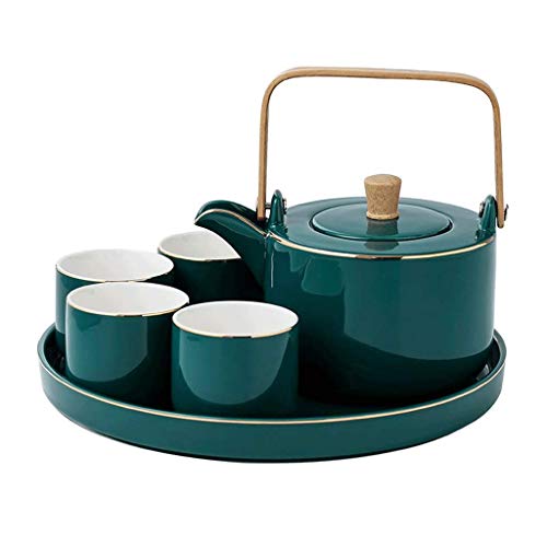 CUNTO Nordic Kreative Keramik Tee-Set Kaffee Tasse Anzug Nachmittag Tee Haushalt Peeling Tablett Küche Dekoration Lagerung Tee Topf mit Tasse von CUNTO