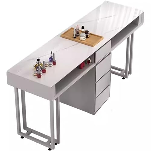Moderner Maniküre-Tisch, professioneller Maniküre-Schreibtisch mit Aufbewahrungsschubladen, Art-Nail-Tech-Arbeitsstation für Nagelstudios, mit Stecker, Schönheitssalontisch von CUNTO