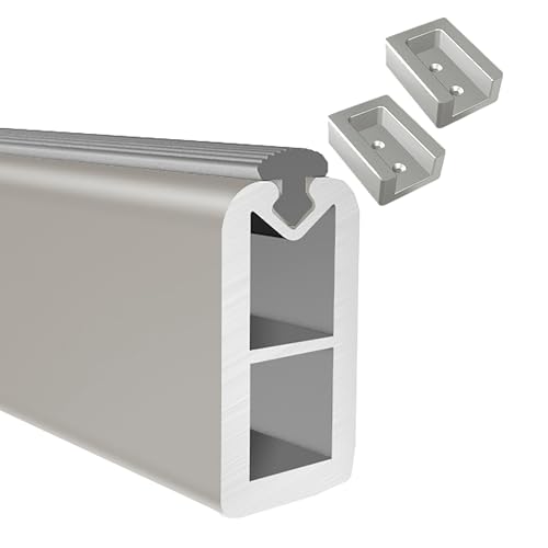 CUTTE Kleiderstange für Den Kleiderschrank, Kleiderstange Aus Aluminium, Schwingstange Zum Aufhängen Von Kleidung in Der Waschküche,Gray,110cm von CUTTE