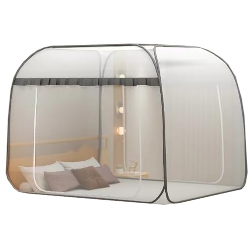 CUTTE Pop-Up Moskitonetz Sommer-Betthimmel Faltbar Tragbar Moskitonetz Installation Kostenlos Bed Dream Tents Schlafzelt für Einzel- Bis Kingsize-Betten,Gray1,150x200cm CUTTE Pop-Up Moskitonetz Sommer-Betthimmel Faltbar Tragbar Moskitonetz Installation Kostenlos Bed Dream Tents Schlafzelt für Einzel- Bis Kingsize-Betten,Gray1,150x200cm von CUTTE