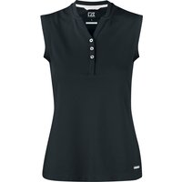 CUTTER & BUCK Advantage ärmelloses Poloshirt mit Stehkragen Damen 99 - black XL von CUTTER & BUCK