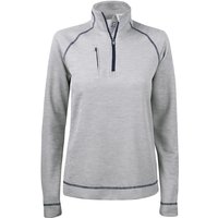 CUTTER & BUCK Chambers 1/2-Zip Golf-Langarmshirt Damen 95 - grey melange L von CUTTER & BUCK