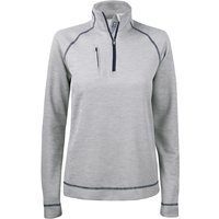 CUTTER & BUCK Chambers 1/2-Zip Golf-Langarmshirt Damen 95 - grey melange S von CUTTER & BUCK