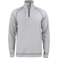 CUTTER & BUCK Chambers 1/2-Zip Golf-Langarmshirt Herren 95 - grey melange XL von CUTTER & BUCK