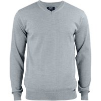 CUTTER & BUCK Everett V-Neck Pullover Herren 95 - grey melange XL von CUTTER & BUCK