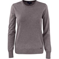 CUTTER & BUCK Kennewick Crewneck Strickpullover Damen 834 - nougat melange L von CUTTER & BUCK