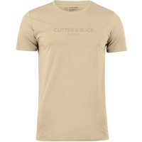 CUTTER & BUCK Manzanita Roundneck T-Shirt Herren 02 - beige M von CUTTER & BUCK