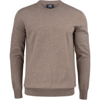 CUTTER & BUCK Oakville Crewneck Strickpullover Herren 834 - nougat melange M von CUTTER & BUCK