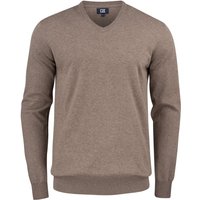 CUTTER & BUCK Oakville V-Neck Strickpullover Herren 834 - nougat melange 4XL von CUTTER & BUCK