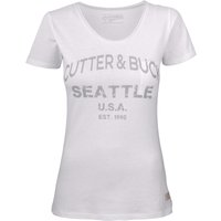 CUTTER & BUCK Pacific City T-Shirt Damen 0095 - white w.print M von CUTTER & BUCK