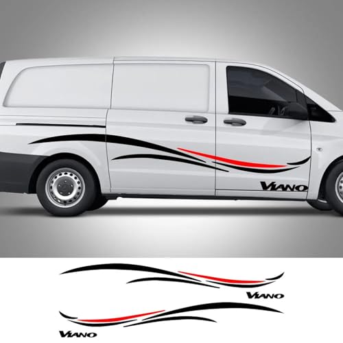 CUYENGT Auto-Seitentür-Aufkleber, Wohnmobil-Grafiken, Streifen, Dekoration, Vinyl-Aufkleber, passend für Mercedes Benz Viano W639, Zubehör von CUYENGT