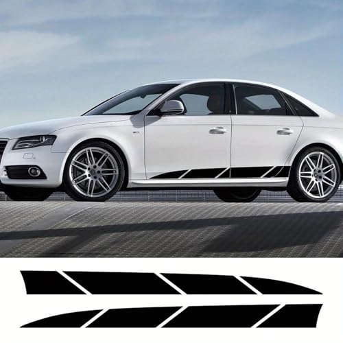 CUYENGT Auto-Seitentürstreifen- Aufkleber, Vinyl-Aufkleber, passend für Audi A4 B8 B9 B7 8W 8K 8E Avant Quattro Allroad Limousine B6 B5 Zubehör von CUYENGT