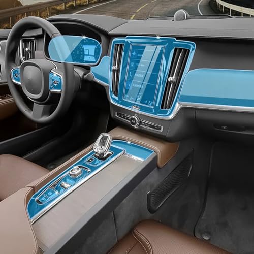 CUYENGT Autoschutzaufkleber Center Control Gear Outlet Navigation Dashboard Panel TPU Transparente Folie ， für Volvo XC60 18-22 von CUYENGT