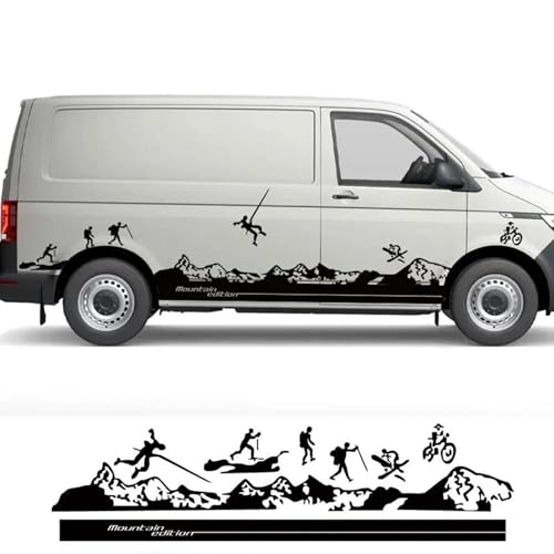 CUYENGT Seitenaufkleber für die Karosserie, Grafiken aus Vinyl, passend für VW Transporter T3 T4 T5 T6 Caravelle Multivan Camper Van Zubehör von CUYENGT