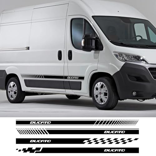 CUYENGT Seitenstreifen für Autotüren, dekorative Aufkleber, passend für FIAT Ducato Maxi Ⅲ 8 35 Canper Caravan Racing von CUYENGT