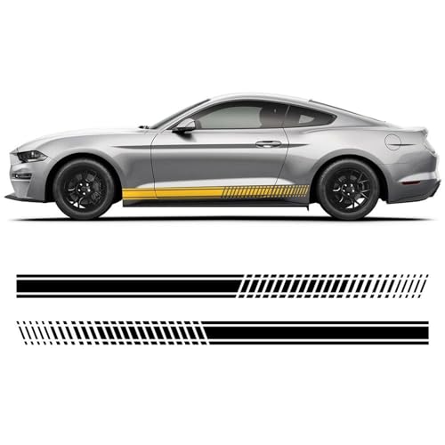 CUYENGT Türseitenschweller Sportstreifen Aufkleber, passend für Ford Mustang S550 GT350 GT500 2015-2022 Zubehör von CUYENGT